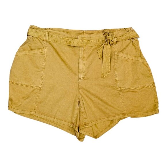 💎013 Old Navy High-Waisted Paper Bag Tie Waist Twill Shorts - Picture 10 of 13